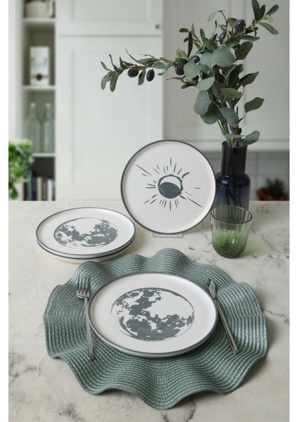 Black Shadow Nordic Pasta Tabağı 22 cm 4 Adet 22981-82