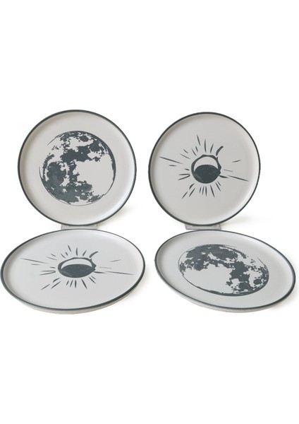 Black Shadow Nordic Pasta Tabağı 22 cm 4 Adet 22981-82