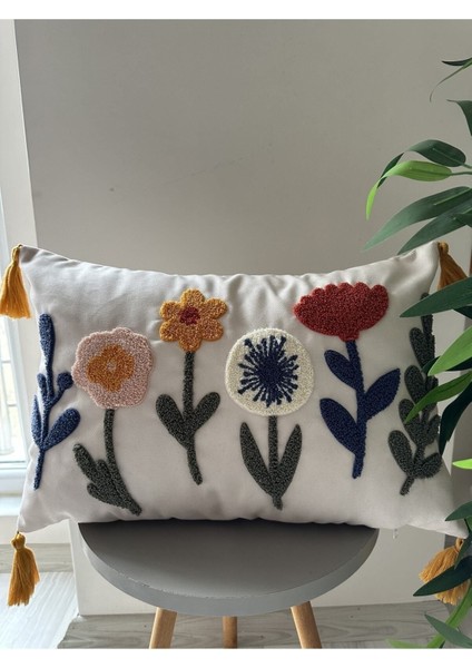 Bmyhome Punch Nakışlı 1 Adet Kırlent Kılıfı