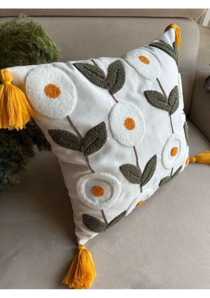 Bmyhome Punch Işlemeli Kırlent Kılıfı