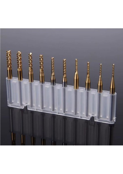 Pcb Mini Karbür Freze Kesici 1.0-3.0mm 10 Lu Set 3.175MM Shank fırsatları