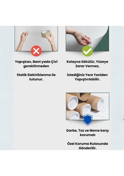 Projeksiyon Perdesi, 100X150 Cm, Duvar Sineması, Sunum Perdesi, Yapışkansız, Statik Akıllı Perde indirimleri