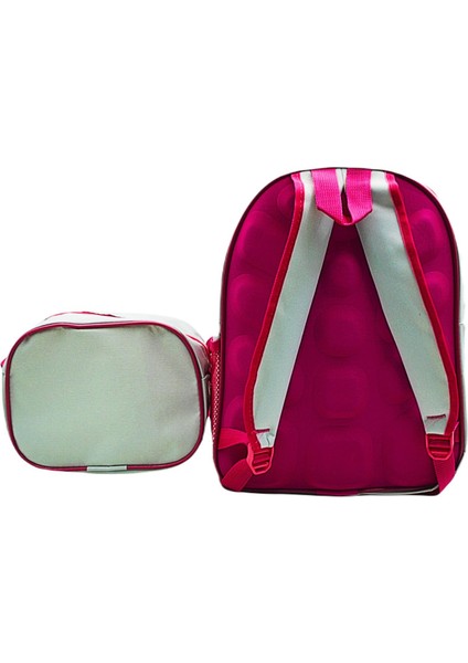 2 Bölmeli Elsa Okul Sırt Çantası ve Beslenme Çantası Gri KOD:1308 fiyatları