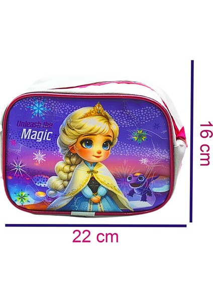 2 Bölmeli Elsa Okul Sırt Çantası ve Beslenme Çantası Gri KOD:1308 modelleri