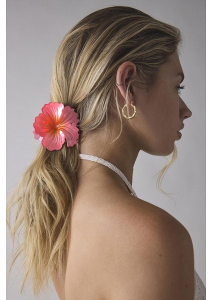 Tropik Hibiskus Çilek Mandal Toka