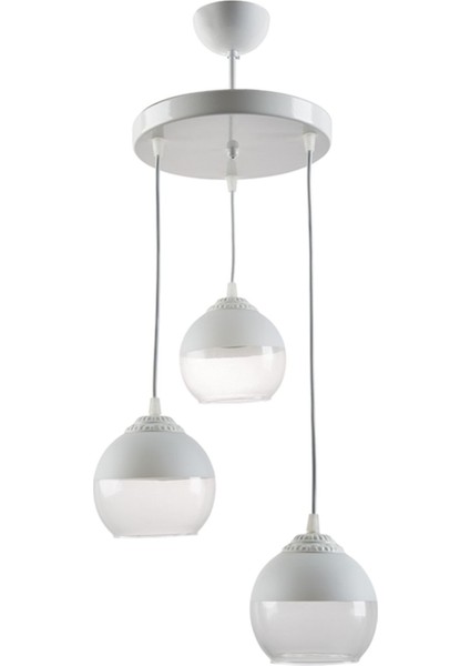 Modern 3'lü cam sarkıt avize, şık ve parlak salon, mutfak ve yatak odası dekoru