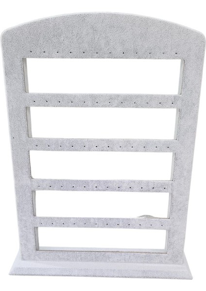 30'lu 5 Basamaklı Süet Küpelik Standı (21X31 Cm)