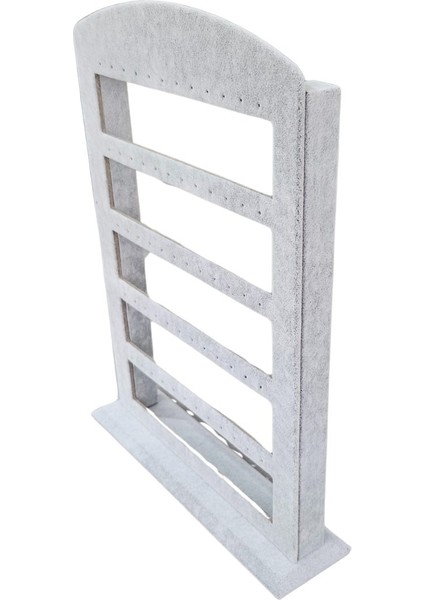 30'lu 5 Basamaklı Süet Küpelik Standı (21X31 Cm)