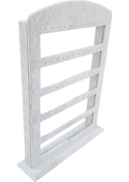 30'lu 5 Basamaklı Süet Küpelik Standı (21X31 Cm)