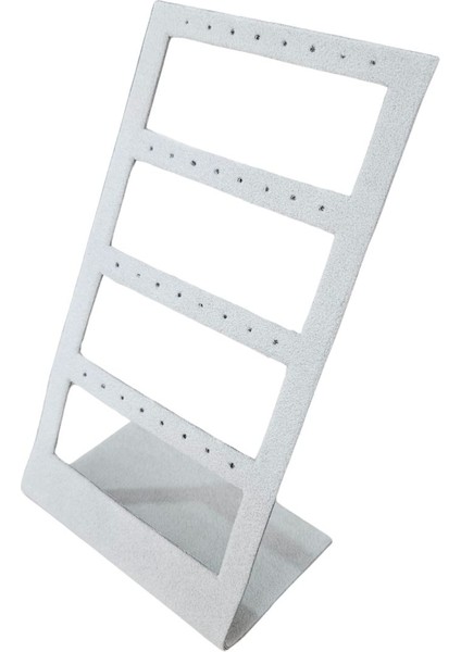 16'lı 4 Basamaklı Sac Süet Küpelik Standı (12X20 Cm)