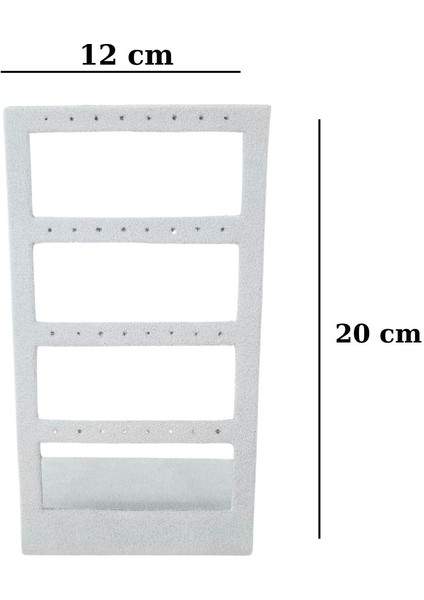 16'lı 4 Basamaklı Sac Süet Küpelik Standı (12X20 Cm) fiyatları