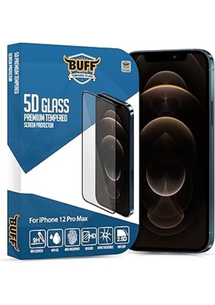 Apple iPhone 12 Pro Max 5d Glass Tam Kaplayan Cam Ekran Koruyucu