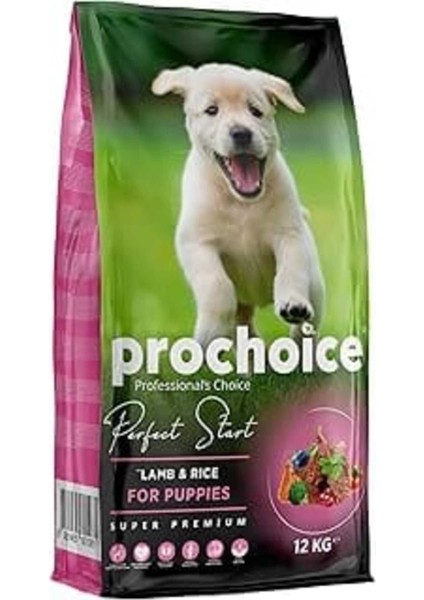 Prochoice Perfect Start, Yavru Köpekler Için, Hipoalerjenik, Kuzu Etli ve Pirinçli Kuru Mama, 12 kg