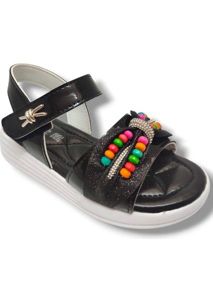 1809-25 Boncuk Taşli Anatomik Kız Çocuk Sandalet 26-30