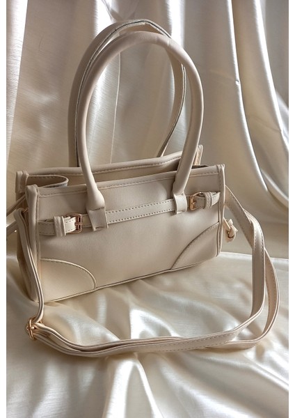 Zarif Kadın Baget Tasarım Kemerli Deri Fermuar Kapama El Ve Omuz Çantası fırsatları