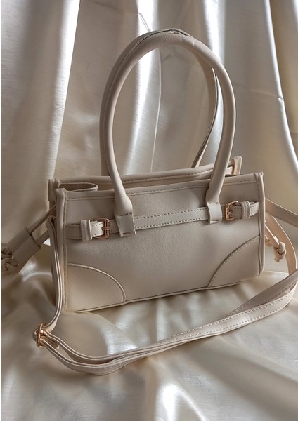 Zarif Kadın Baget Tasarım Kemerli Deri Fermuar Kapama El Ve Omuz Çantası indirimleri