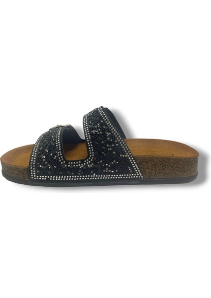 55702-25 Taşli Çift Bant Anatomik Kadın Terlik modelleri