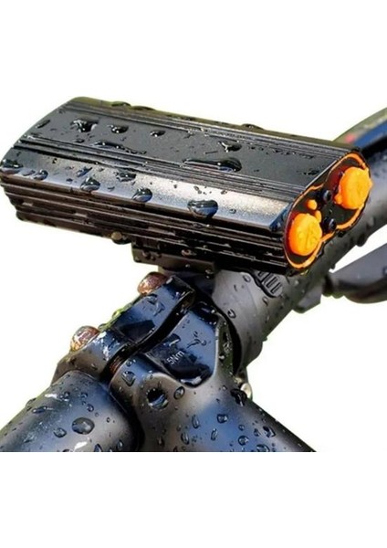 Şarj Göstergeli Uzun Menzil Led Bisiklet Feneri 1600 Lumen (5064)
