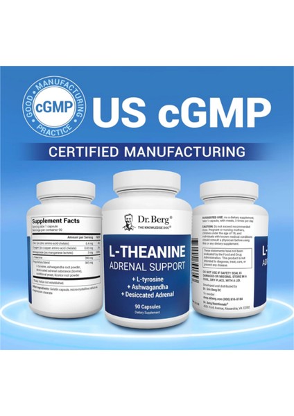 L-Theanine 200 mg - Includes Zinc, Copper, L-Tyrosine – L-Theanine - For Relaxation, And Mental Clarity* – 90 Capsules.abd Menşei indirimleri