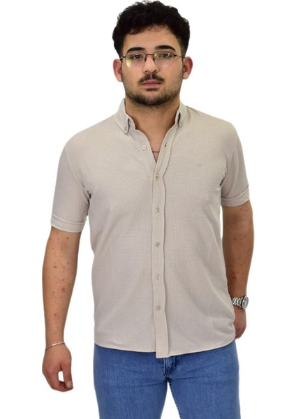 Erkek Büyük Beden Gömlek Yaka Düğmeli Tişört BGL-ST04525