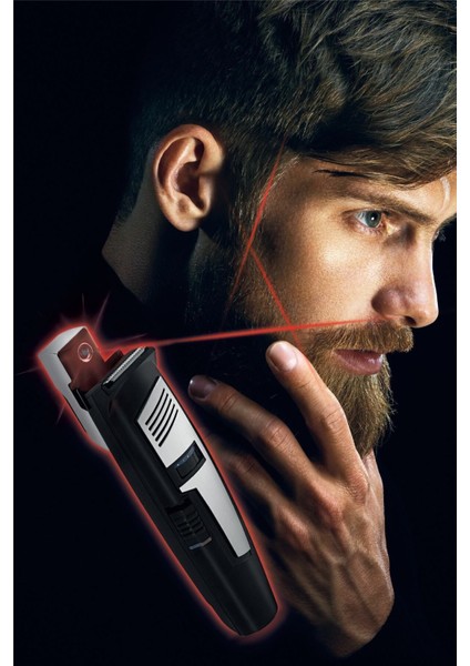 Laser Profesyonel Lazer Işığıyla Ayarlanabilir Saç Sakal Şekillendirme Makinesi GM7181