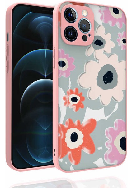 Apple iPhone 12 Pro Max Uyumlu Desenli Kamera Korumalı Parlak Svl Nora Kapak-No5