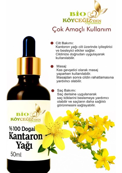 Kantaron Yağı Saf Ve Doğal Soğuk Sıkım 50 ml fiyatları