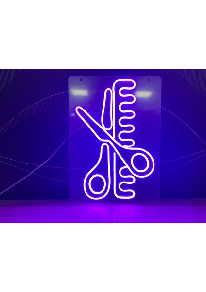 Neon LED Duvar Dekoratif Aydınlatma -Berber, 15X30CM-