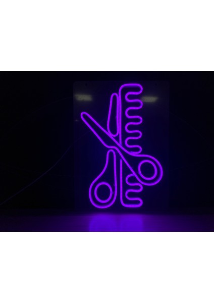 Neon LED Duvar Dekoratif Aydınlatma -Berber, 15X30CM- fırsatları