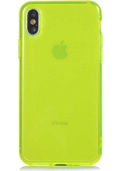 Apple iPhone Xs 5.8 Uyumlu Svl Mun Silikon-Sarı