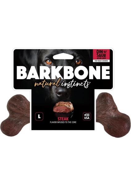 Barkbone Dinosaur Biftek Aromalı Köpek Çiğneme Kemiği Büyük Boy 24 cm