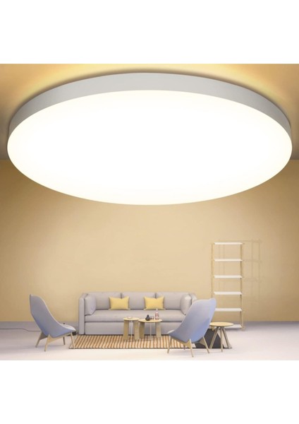 Modern büyük boy sıfır tavan LED avize, beyaz 6500K, cam materyal, 25x70 cm