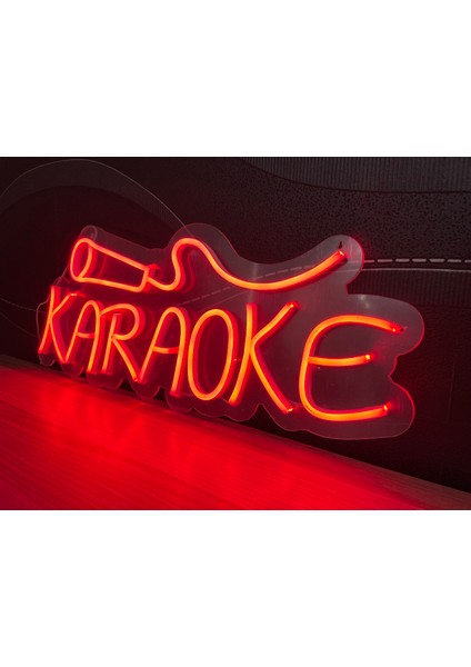 Neon LED Tabela Dekoratif Aydınlatma -Karaoke, 50X24CM- fırsatları