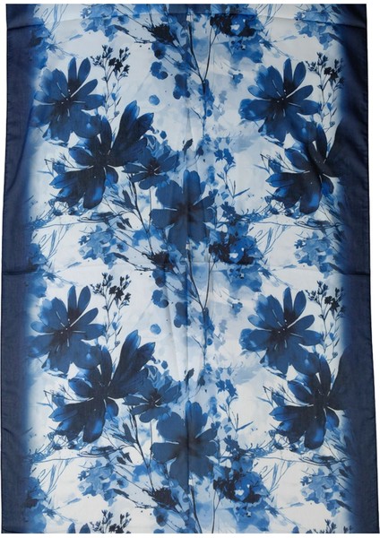 Ebruli Cotton Vual Çiçek Desenli Şal 75X190 cm modelleri