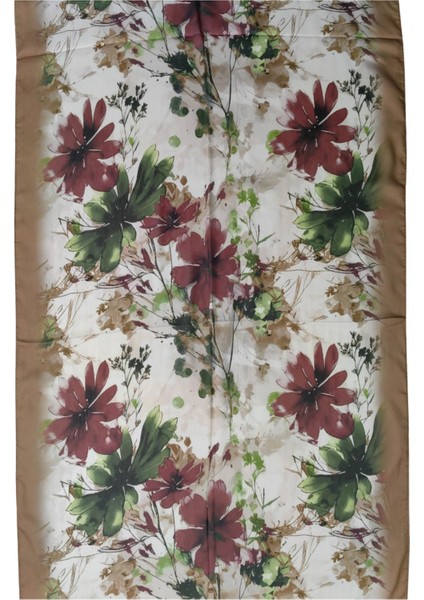 Ebruli Cotton Vual Çiçek Desenli Şal 75X190 cm modelleri