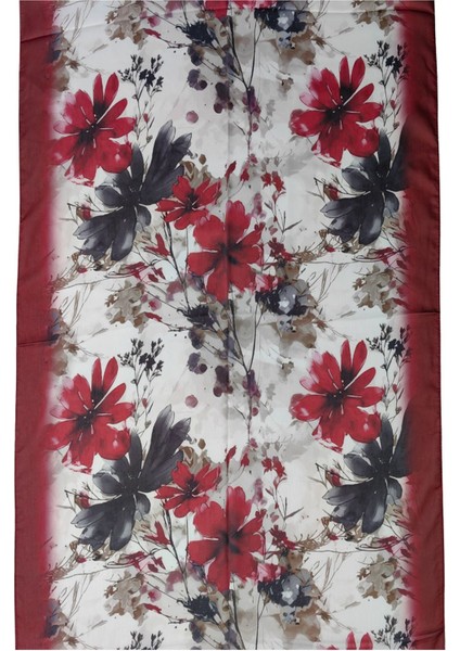 Ebruli Cotton Vual Çiçek Desenli Şal 75X190 cm modelleri