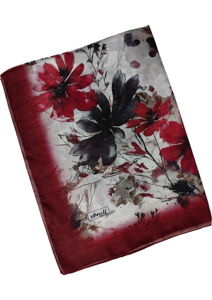 Ebruli Cotton Vual Çiçek Desenli Şal 75X190 cm fırsatları