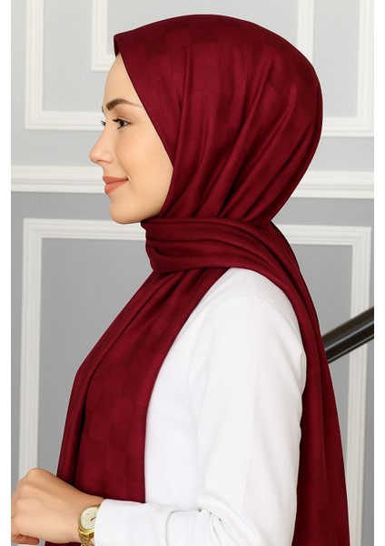 Emproyal Silver Jakar Dama Desenli Şal 75X190 cm