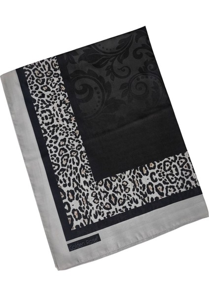Ecenur Soft Pamuk Leopar Desenli Etnik Şal