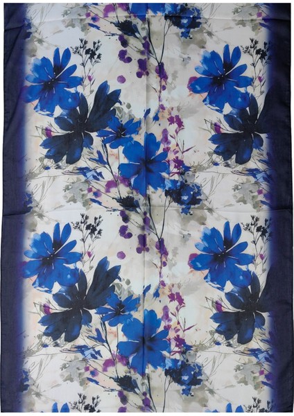 Ebruli Cotton Vual Çiçek Desenli Şal 75X190 cm modelleri