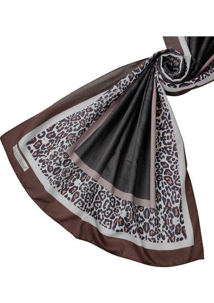 Ecenur Soft Pamuk Leopar Desenli Etnik Şal