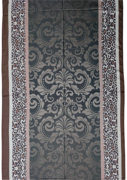 Ecenur Soft Pamuk Leopar Desenli Etnik Şal