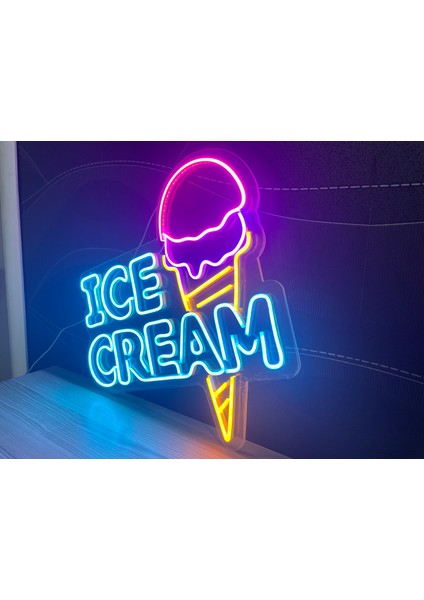 Neon LED Dekoratif Aydınlatma -Ice Cream2, 50X50CM- fırsatları