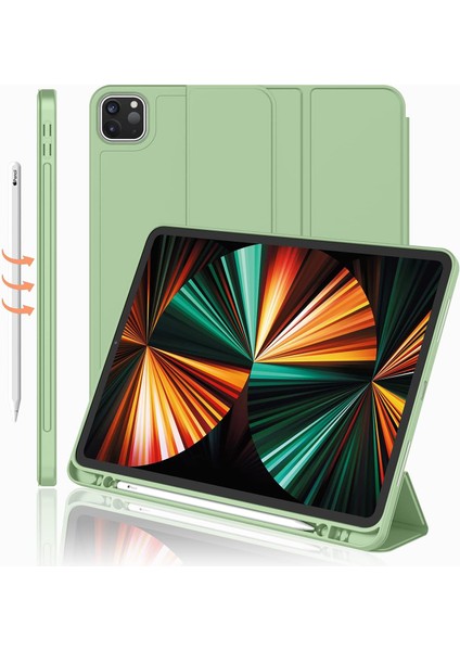 Apple iPad Air 5. Nesil 10.9 (2022) Kalemlikli Yatay Standlı Stromix Smart Kılıf A2588 A2589 A2591