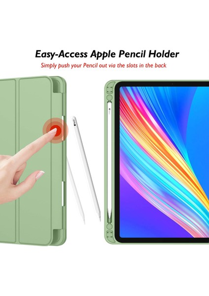 Apple iPad Air 5. Nesil 10.9 (2022) Kalemlikli Yatay Standlı Stromix Smart Kılıf A2588 A2589 A2591