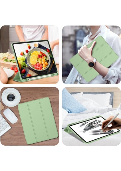 Apple iPad Air 5. Nesil 10.9 (2022) Kalemlikli Yatay Standlı Stromix Smart Kılıf A2588 A2589 A2591