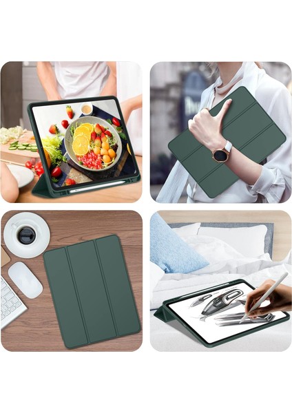 Apple iPad Air 5. Nesil 10.9 (2022) Kalemlikli Yatay Standlı Stromix Smart Kılıf A2588 A2589 A2591 indirimleri