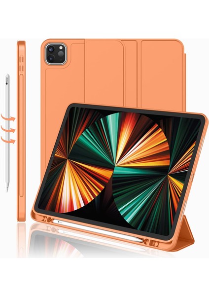 Apple iPad Air 11 Inç 6. Nesil Kalemlikli Uyku Modlu Yatay Standlı Stromix Smart Kılıf A2902 A2903 A2904