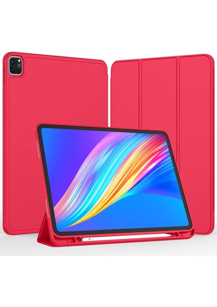 Apple iPad Air 5. Nesil 10.9 (2022) Kalemlikli Yatay Standlı Stromix Smart Kılıf A2588 A2589 A2591