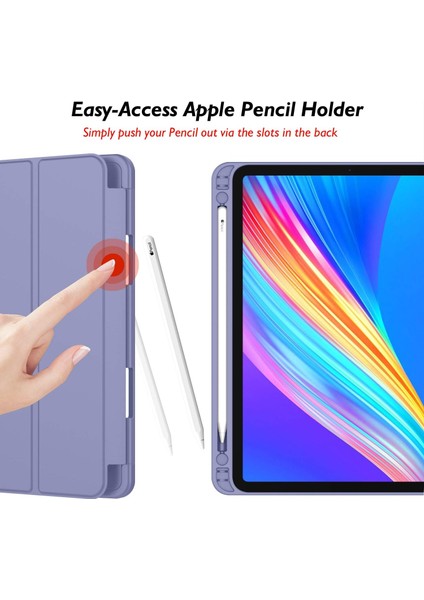 Apple iPad Air 11 Inç 6. Nesil Kalemlikli Uyku Modlu Yatay Standlı Stromix Smart Kılıf A2902 A2903 A2904 modelleri